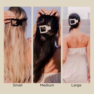 Tortoise Large Flat Square Hair Clip, TELETIES - A Blissfully Beautiful Boutique