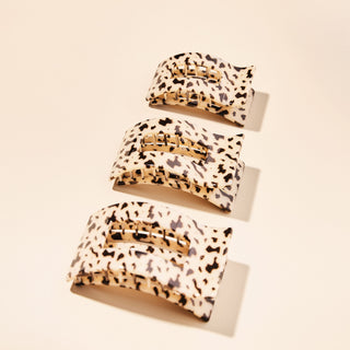 Blonde Tortoise Small Flat Rectangle Hair Clip, TELETIES - A Blissfully Beautiful Boutique