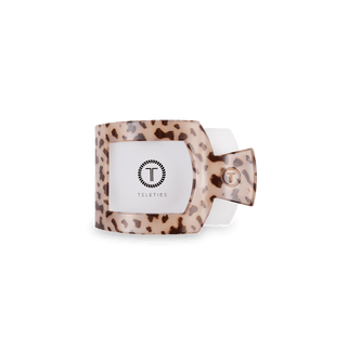 Blonde Tortoise Small Flat Square Hair Clip, TELETIES - A Blissfully Beautiful Boutique