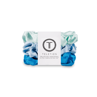 Blue My Mind Small Silk Scrunchies, TELETIES - A Blissfully Beautiful Boutique