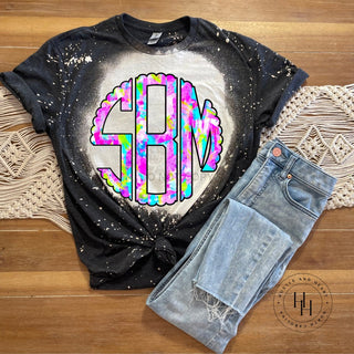 Bright Brush Strokes Monogram Graphic Tee, Merch Girls - A Blissfully Beautiful Boutique