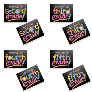 First & Last Day of School Signs + BONUS App Membership | Photo Prop Deck | 17 Grades | (4) Styles