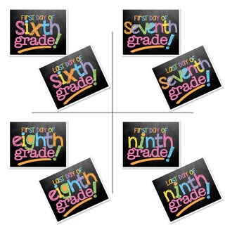 First & Last Day of School Signs + BONUS App Membership | Photo Prop Deck | 17 Grades | (4) Styles