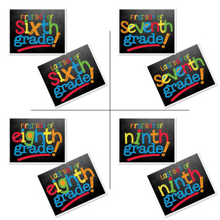 First & Last Day of School Signs + BONUS App Membership | Photo Prop Deck | 17 Grades | (4) Styles