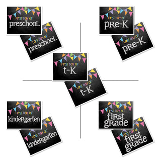 First & Last Day of School Signs + BONUS App Membership | Photo Prop Deck | 17 Grades | (4) Styles