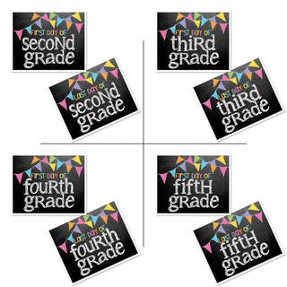 First & Last Day of School Signs + BONUS App Membership | Photo Prop Deck | 17 Grades | (4) Styles