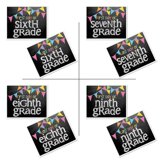 First & Last Day of School Signs + BONUS App Membership | Photo Prop Deck | 17 Grades | (4) Styles