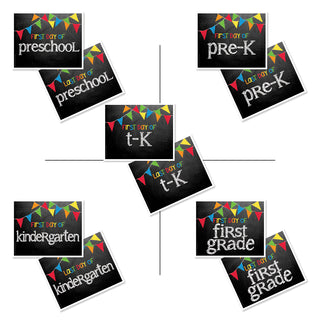 First & Last Day of School Signs + BONUS App Membership | Photo Prop Deck | 17 Grades | (4) Styles