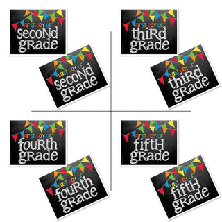First & Last Day of School Signs + BONUS App Membership | Photo Prop Deck | 17 Grades | (4) Styles