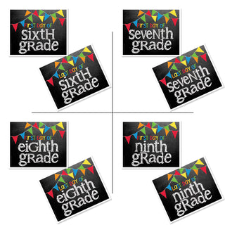 First & Last Day of School Signs + BONUS App Membership | Photo Prop Deck | 17 Grades | (4) Styles