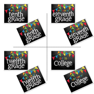 First & Last Day of School Signs + BONUS App Membership | Photo Prop Deck | 17 Grades | (4) Styles
