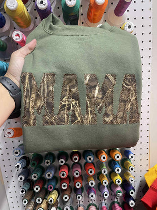 Custom Camo Diamond Edge Applique with optional 3D Embroidered Text Shirt, Merch Girls - A Blissfully Beautiful Boutique