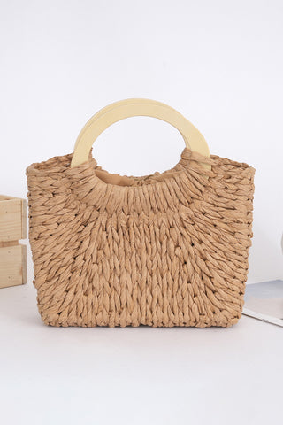 Camel Retro Straw Woven Handle Bag, Dear-Lover Dropshipping - A Blissfully Beautiful Boutique
