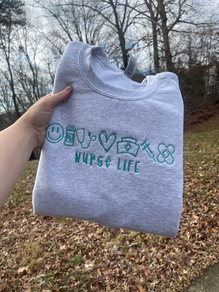 Nurse Life Embroidered Shirt | QUICK SHIP, Merch Girls - A Blissfully Beautiful Boutique