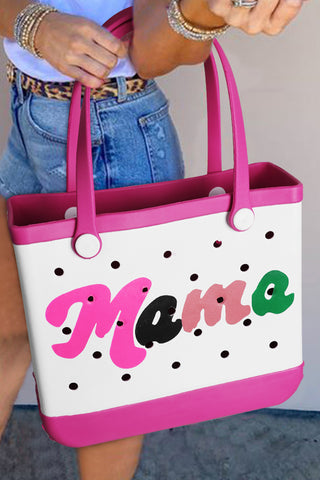 Rose Red mama Print Self-assembly Straps Hollowed EVA Beach Bag, Dear-Lover Dropshipping - A Blissfully Beautiful Boutique