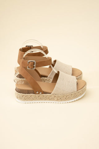 TOPIC-S ESPADRILLE ANKLE STRAP SANDALS