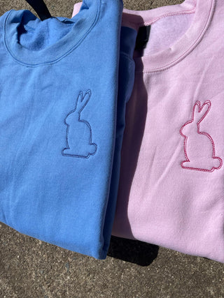 Bunny Left Chest Embroidered Sweatshirt | QUICK SHIP, Merch Girls - A Blissfully Beautiful Boutique