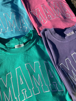 Custom Varsity with September Script Font and Sleeve Embroidered CC Short Sleeve or Sweatshirt  *QUICK SHIP, Merch Girls - A Blissfully Beautiful Boutique