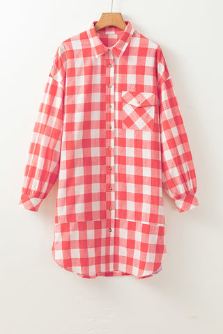 round hem shirt dress CELLULOSE POPLIN ROUNDED HEM SHIRT DRESS S