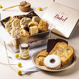 Deluxe Honey & Pastry Gift Tin, Dulcet Gift Baskets - A Blissfully Beautiful Boutique