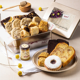 Deluxe Honey & Pastry Gift Tin, Dulcet Gift Baskets - A Blissfully Beautiful Boutique