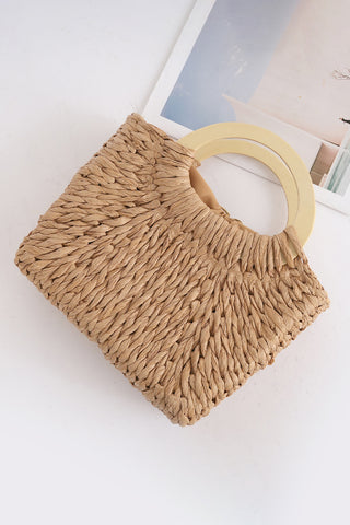 Camel Retro Straw Woven Handle Bag, Dear-Lover Dropshipping - A Blissfully Beautiful Boutique
