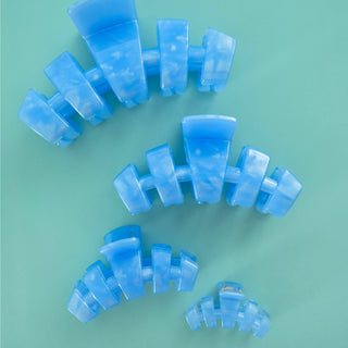 Classic Blue Lagoon Tiny Claw Clip, TELETIES - A Blissfully Beautiful Boutique