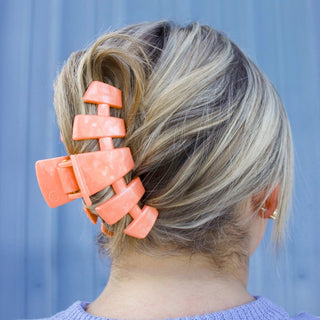 Classic Dreamsicle Large Claw Clip, TELETIES - A Blissfully Beautiful Boutique