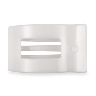 Coconut White Large Flat Rectangle Hair Clip, TELETIES - A Blissfully Beautiful Boutique