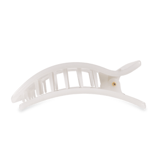 Coconut White Large Flat Rectangle Hair Clip, TELETIES - A Blissfully Beautiful Boutique