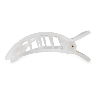 Coconut White Large Flat Square Hair Clip, TELETIES - A Blissfully Beautiful Boutique
