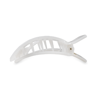 Coconut White Medium Flat Square Hair Clip, TELETIES - A Blissfully Beautiful Boutique