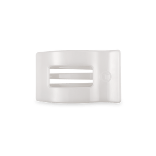 Coconut White Small Flat Rectangle Hair Clip, TELETIES - A Blissfully Beautiful Boutique