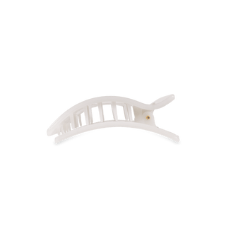 Coconut White Small Flat Rectangle Hair Clip, TELETIES - A Blissfully Beautiful Boutique