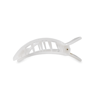 Coconut White Small Flat Square Hair Clip, TELETIES - A Blissfully Beautiful Boutique
