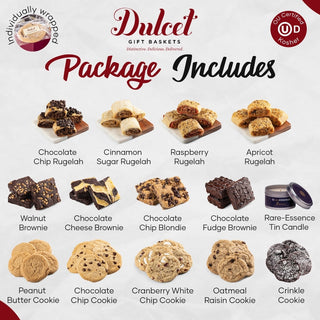 Classic Tin Treats Within Gift Basket, Dulcet Gift Baskets - A Blissfully Beautiful Boutique