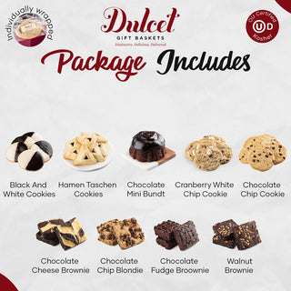 Classic Cookie and Brownie Keepsake Gift Tin, Dulcet Gift Baskets - A Blissfully Beautiful Boutique