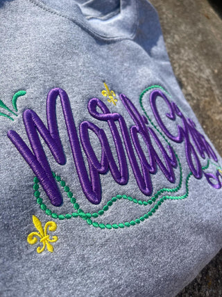 Mardi Gras 3D Puff Embroidered Shirt, Merch Girls - A Blissfully Beautiful Boutique