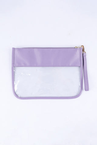 Casual PLANE Zipped Transparent Handbag