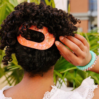 Dreamsicle Large Flat Round Hair Clip, TELETIES - A Blissfully Beautiful Boutique
