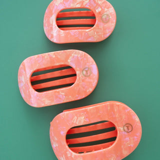 Dreamsicle Large Flat Round Hair Clip, TELETIES - A Blissfully Beautiful Boutique