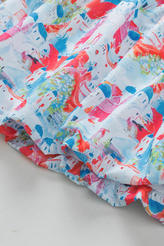 Sky Blue Parisian Avenue Babydoll Top, Dear-Lover Dropshipping - A Blissfully Beautiful Boutique