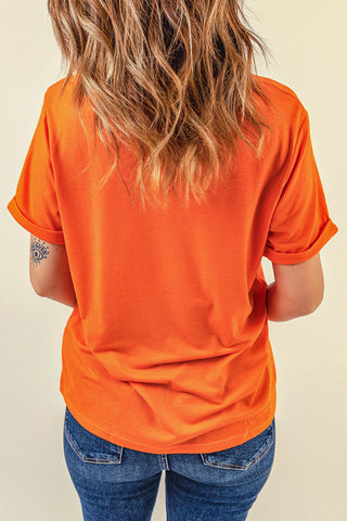 Orange PUMPKIN SPICE & Jesus Christ Graphic T-shirt
