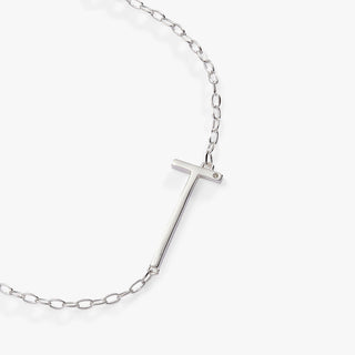 Initial T Precious Elongated Necklace