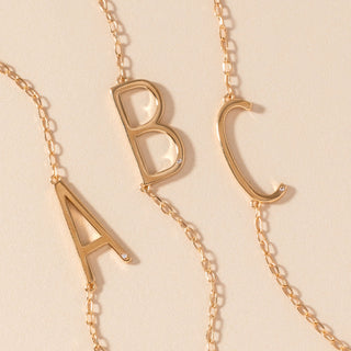 Initial A Precious Elongated Necklace