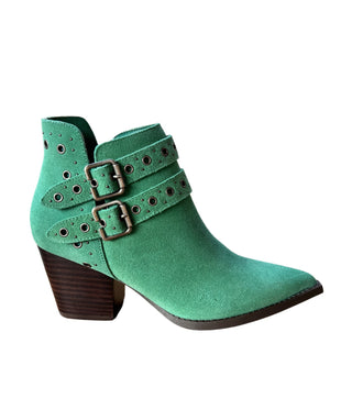 Elsa Leather Ankle Boot in Teal