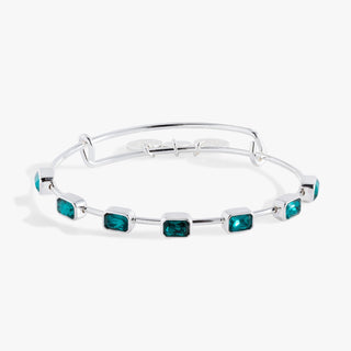 December Birthstone Emerald Cut Bangle