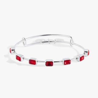 July Birthstone Emerald Cut Bangle