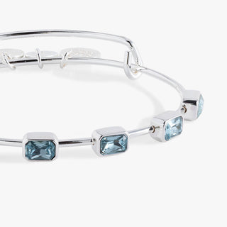 March Birthstone Emerald Cut Bangle