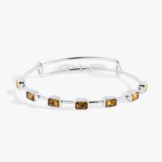 November Birthstone Emerald Cut Bangle